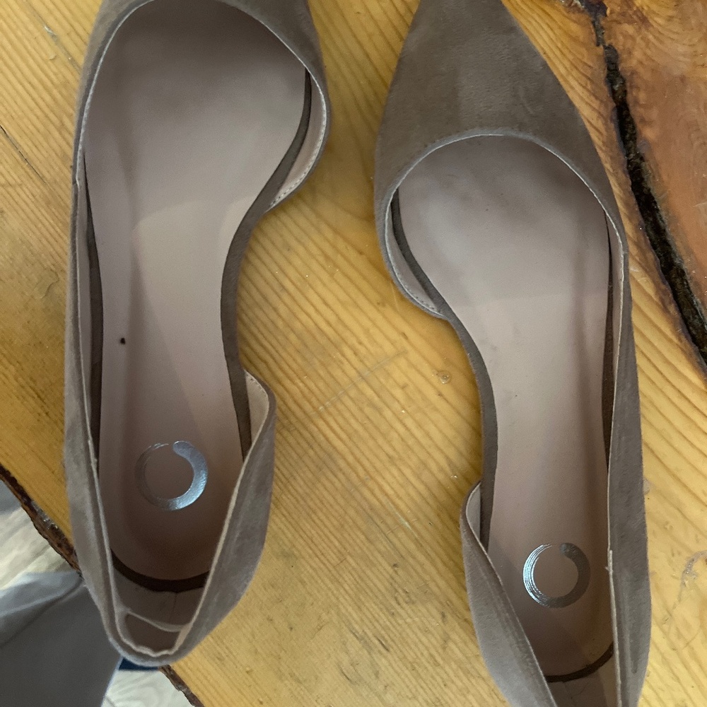 Tan suede flats